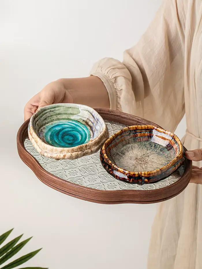 Plat à Sushi en céramique pour Restaurant