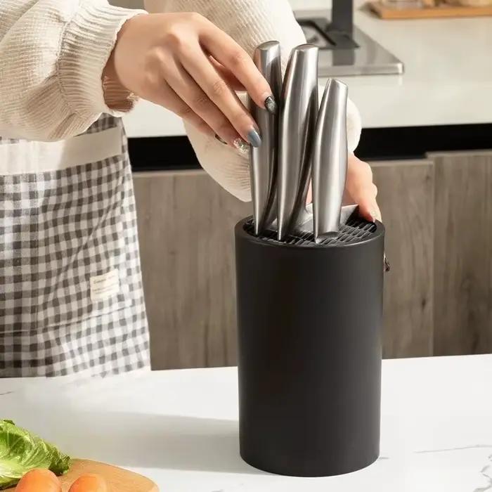Support de couteau de cuisine en plastique noir