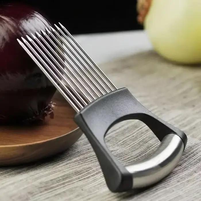 Support de coupe d'oignon durable avec poignée confortable