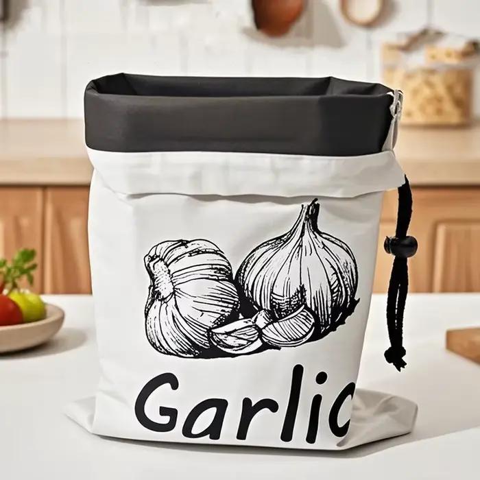 Sac de rangement pour légumes toile respectueux de l'environnement avec fermeture éclair pour cuisine organisation durable