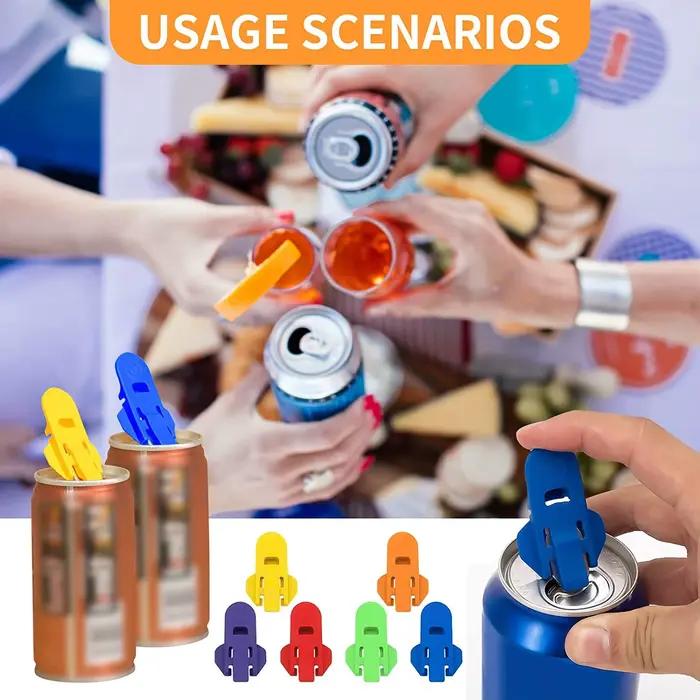 Ouvre-boîte Sodas manuel réutilisable, pour Coke, bière, Soda, boisson en aluminium, outils d'ouverture d'anneau supérieur, faciles à utiliser, 6 pièces