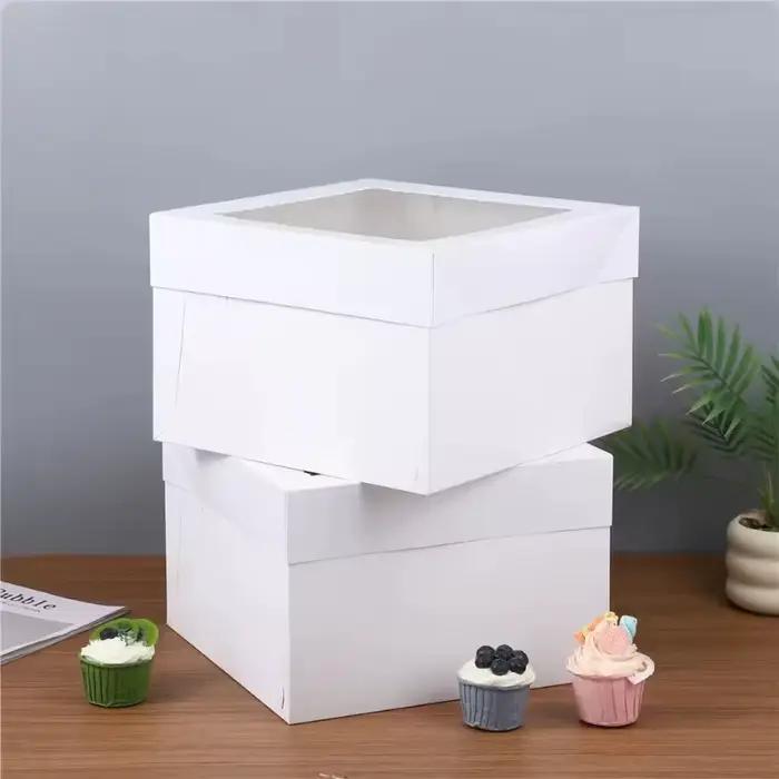 Boîtes à gâteaux blanches jetables