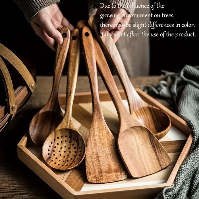 Ensemble d'ustensiles de cuisine en bois 5 pièces