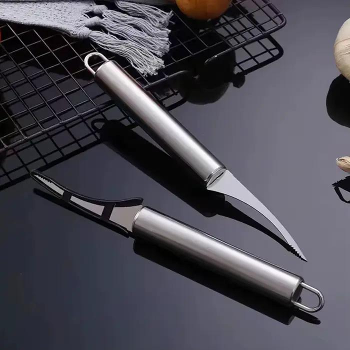 Outil multifonctionnel à éplucher les crevettes en acier inoxydable pour nettoyer et préparer des fruits de mer de manière précise et efficace
