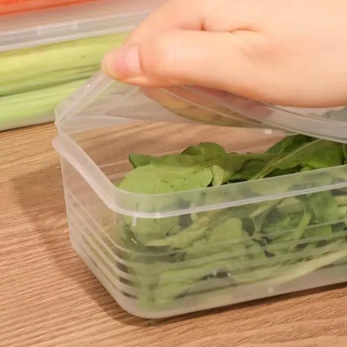 Boîtes de rangement pour réfrigérateur, 1/5 pièces, cebolonnes, boîte fraîche, récipient alimentaire, stockage au froid, bac à légumes, organisateur de réfrigérateur scellé avec couvercle, pots