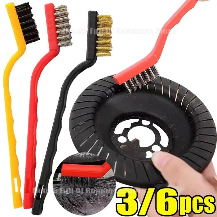 Brosses de nettoyage pour cuisinière à gaz en plastique avec tête de brosse en laiton acier inoxydable et nylon pour nettoyage facile et durable de la cuisine et des appareils électroménagers