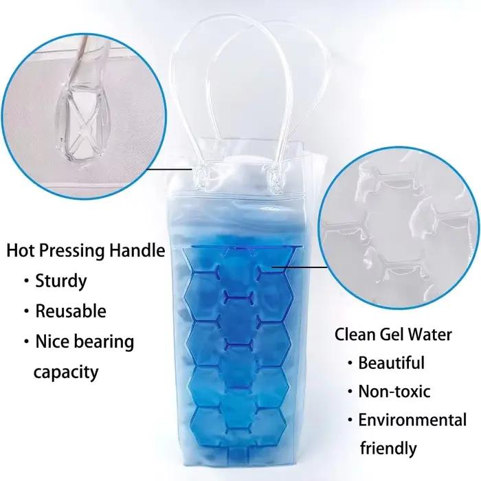 Sac à vin glacé support de refroidissement en gel seau à glace réfrigérateur pour bar boissons fraîches occasions spéciales événements festifs