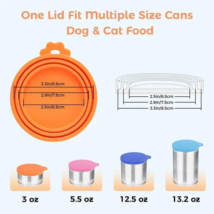Couvercle en silicone pour boîte de conserve, couvercle hermétique pour aliments pour animaux de compagnie, pour chiots, chiens, chats, stockage, couvercle supérieur réutilisable, fournitures pour ani