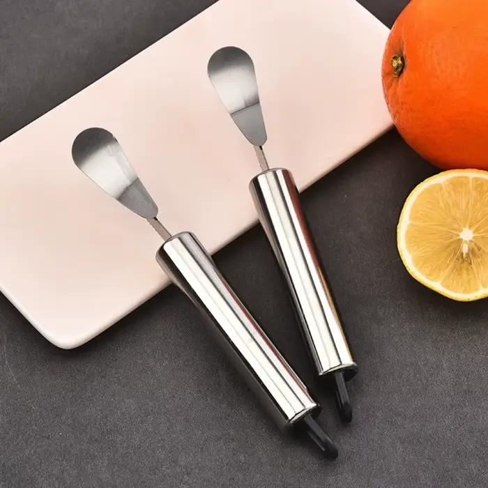 Éplucheur d'oranges, outil d'épluchage d'oranges, éplucheur d'agrumes en acier inoxydable, coupe-éplucheur, poignée de conception, outils pour fruits