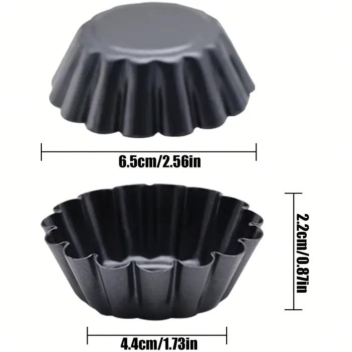 6 moules à tarte | Moules à gâteaux en acier au carbone antiadhésifs pour tartes aux œufs, gâteaux, pâtisseries - Forme ovale, acier inoxydable 304, moule à gâteau, moule à pain