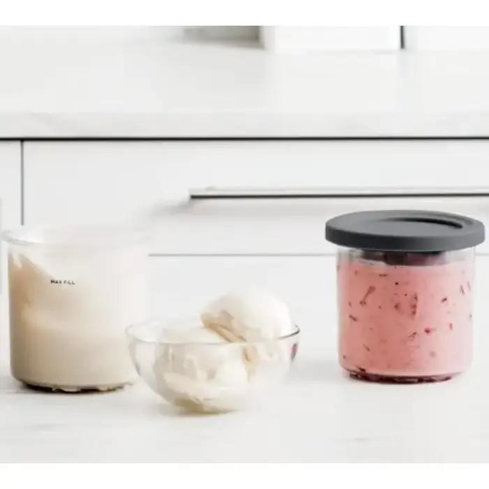 Gobelets à pintes de crème glacée pour la série Ninja-Creami NC299AMZ NC300s pot de stockage avec couvercle étanche pour machine à glace occasions spéciales pour enfants et adultes