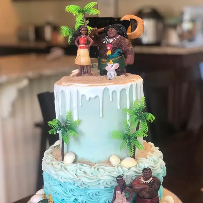 Décoration de Gâteau en Forme de Palmier avec Noix de Coco Plante Tropicale Occasion Spéciale Fête d'Anniversaire Mariage Baptême