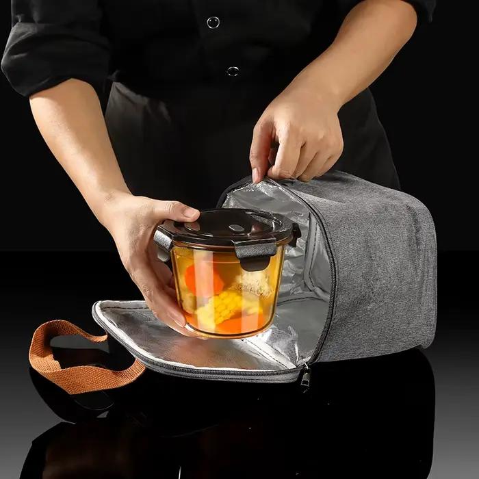 Filles à soupe frais Y-248 Bols en verre avec couvercle Mini bol à degré de chaleur diligence transparente Soupe aux fruits Filles Assad Bols micro-ondables