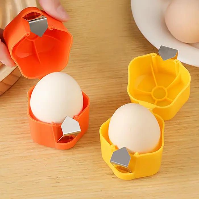 Séparateur de dissolvant d'ouvreur de craquelin de coquille d'oeuf pour des œufs crus durs, Kit d'ouverture de coquille d'oeufs durs de cuisine