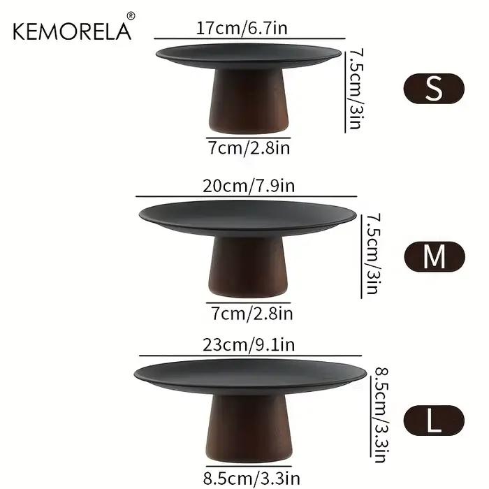 KEMORELA Présentoir à gâteaux en bois d'acacia, présentoir à desserts pour mariages, anniversaires, plateau à cupcakes, plateau à gâteaux d'Halloween et de Noël