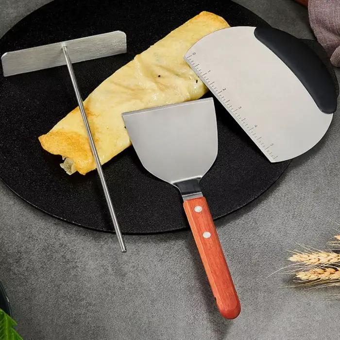Outil à tarte épandeur de crêpes en acier inoxydable professionnel bricolage râteau