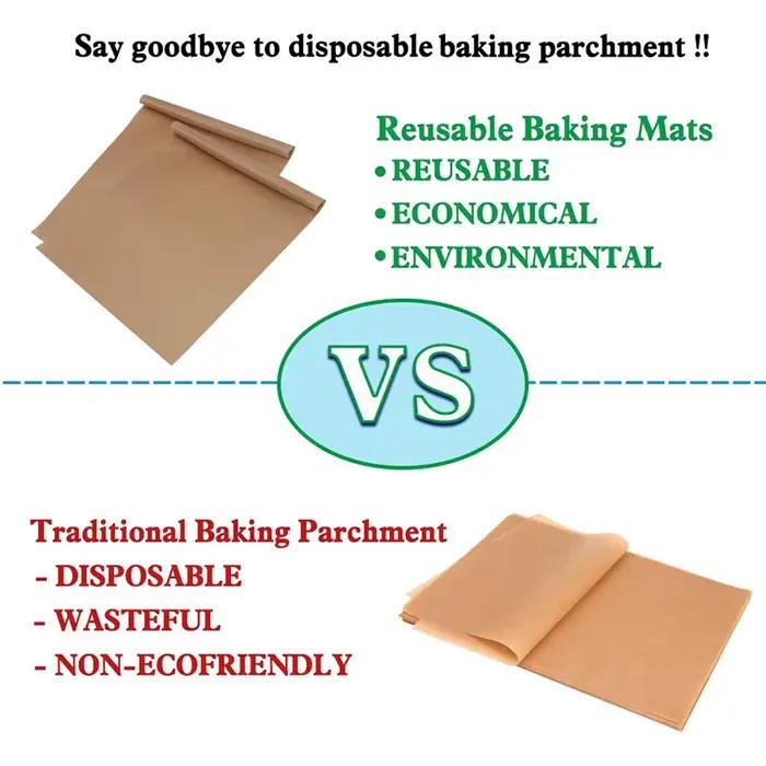 Feuille de tapis de cuisson réutilisable, antiadhésif, résistant à l'huile, feuille de revêtement de four résistant à la chaleur, tapis de barbecue, 40x60cm ou 30x40cm, 1/5/10 pièces