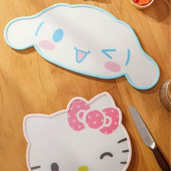 Planche à découper en PP Sanrio, dessin animé, Kawaii, Hello Kitty, planche à découper irrégulière, fournitures de cuisine exquises pour filles mignonnes