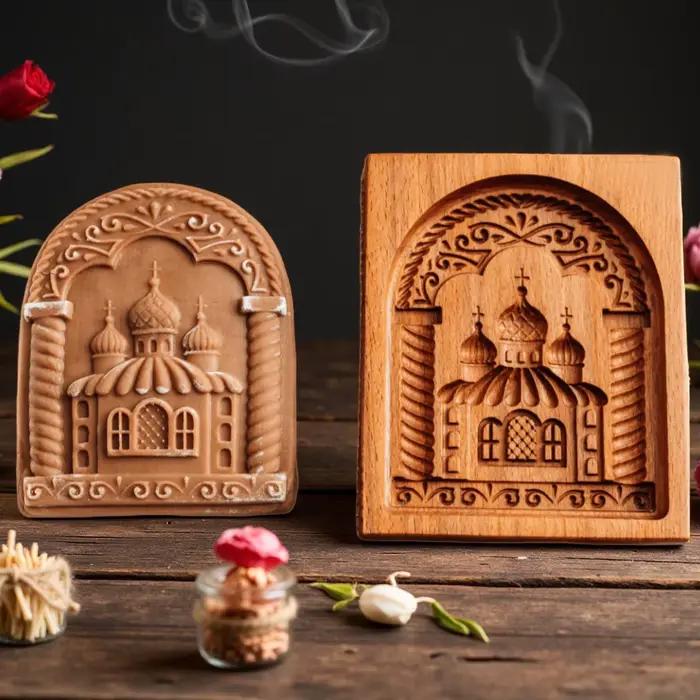 Moules à biscuits en bois de hêtre de haute qualité pour la décoration de gâteaux, DIY et occasions spéciales