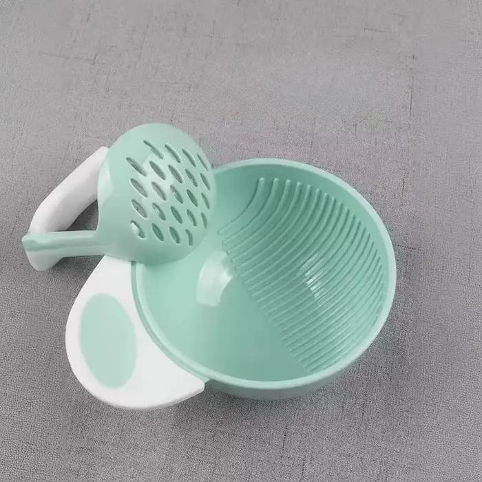 Ensemble de bols de broyage pour bébé 2 pièces broyeur bol manuel purée de fruits nourrissons premiers repas aliments solides tout-petits