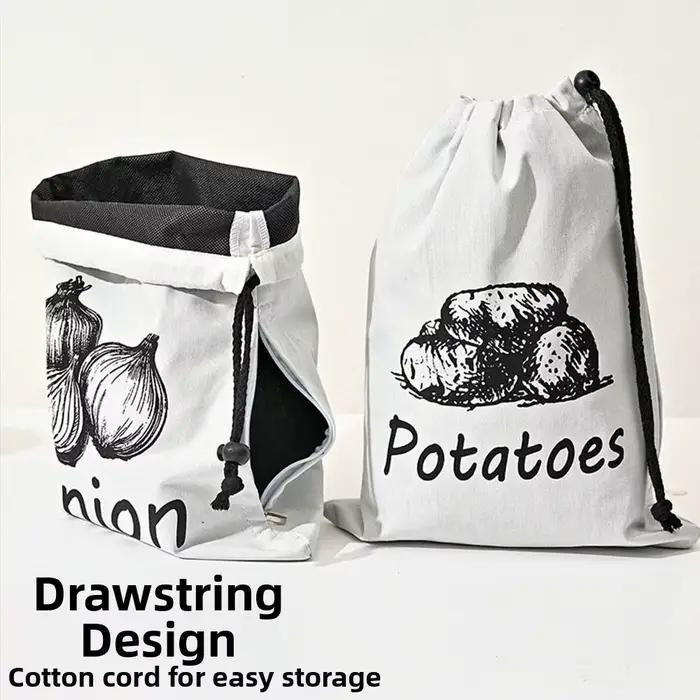 Sac de rangement durable et réutilisable pour oignons et pommes de terre