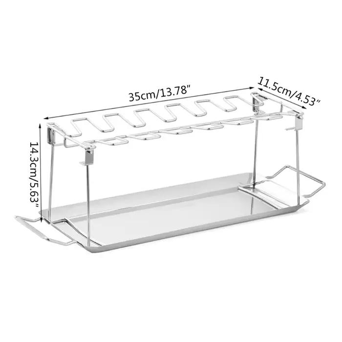 WSND – support à 14 fentes pour cuisses poulet baguettes poulet, facile à utiliser, pour four à gril