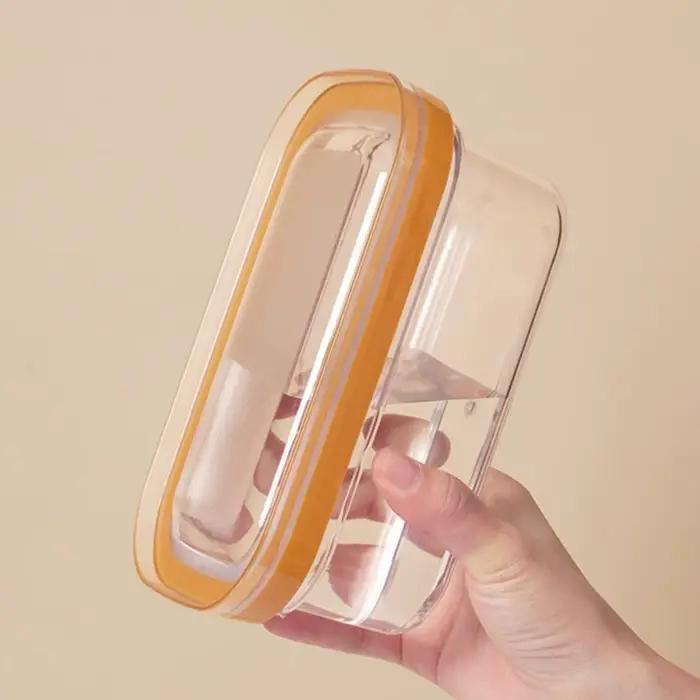 Presse à main domestique, gardien de beurre en plastique anti-rayures, conteneur de tranche de beurre avec couvercle d'étanchéité, boîte à trancher le beurre pour réfrigérateur