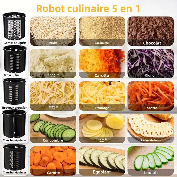 Râpe/Trancheuse KitchenAid : Accessoire à 5 lames en acier inoxydable pour le fromage