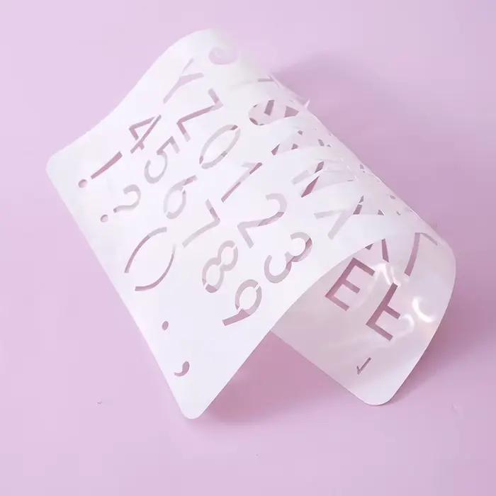 Modèles de décoration de gâteau réutilisables FAIS DU alphabet lettres chiffres symboles pour pâte à sucre pâte à décor pâtisserie événements spéciaux occasions cadeau