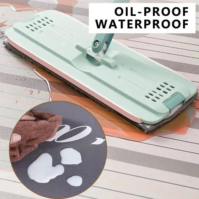 Tapis de sol cuisine en pvc imperméable résistant à l'huile antidérapant en cuir style classique pour décoration de maison usage commercialisée occasions spéciales
