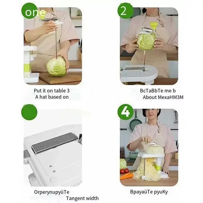 Trancheur de chou, Gadgets de cuisine, spiraliseur végétal en acier inoxydable, trancheur en spirale, Machine à pâtes et Spaghetti, broyeur de chou JT569