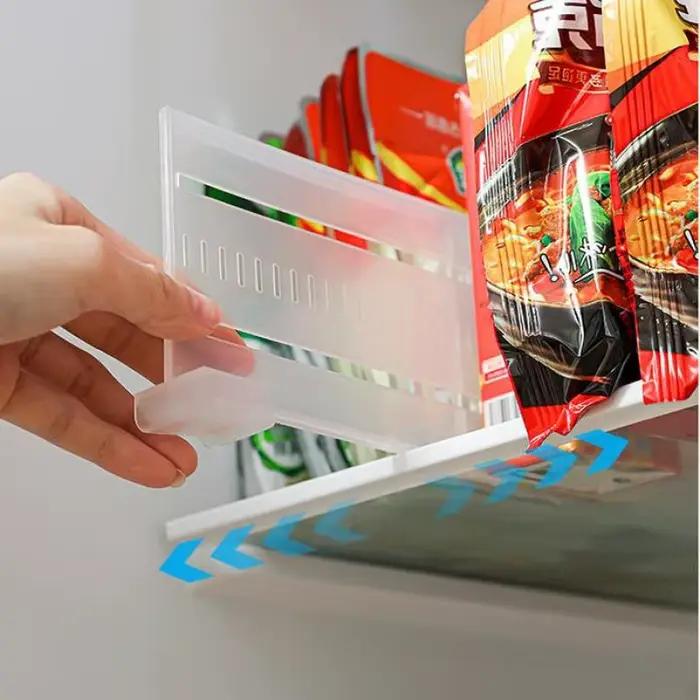Panneau de séparation rétractable multifonctionnel boîte de rangement clip de séparation panneau d'assaisonnement cloison de rangement tiroir pour réfrigérateur occasions spéciales hygiène alimentaire organisation facile