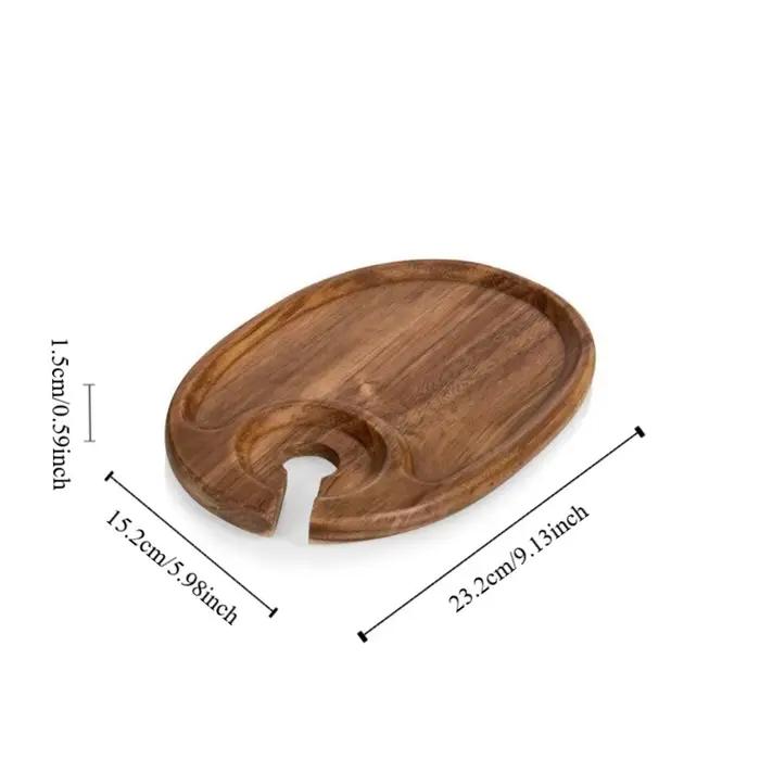 Plateaux à apéritifs en bois à surface lisse