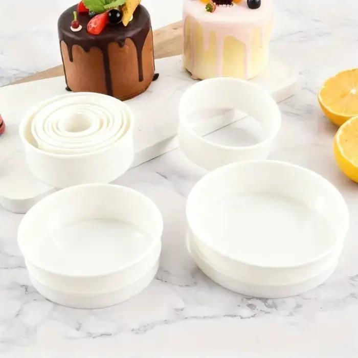 Lot de 5 emporte-pièces ronds multi-tailles en plastique pour pâtisserie