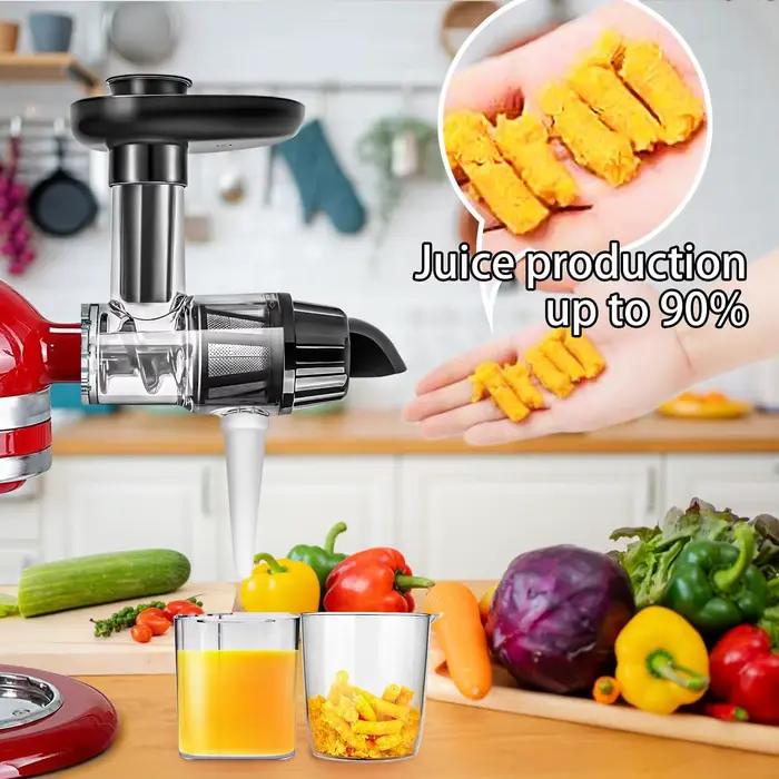 Accessoire extracteur de jus à mastication pour batteurs sur socle KitchenAid, presse à froid lente, accessoire extracteur de jus pour fruits et légumes