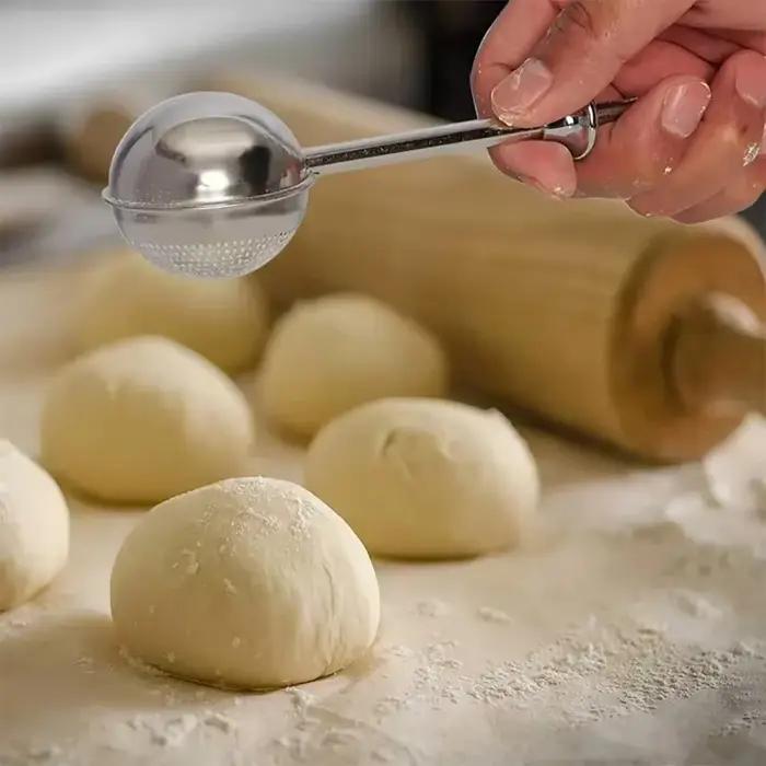 1 pièce Tamis à farine et sucre, Accessoire de pâtisserie, Tamis à thé rétractable en forme de boule, Secoueur de poudre et de sucre