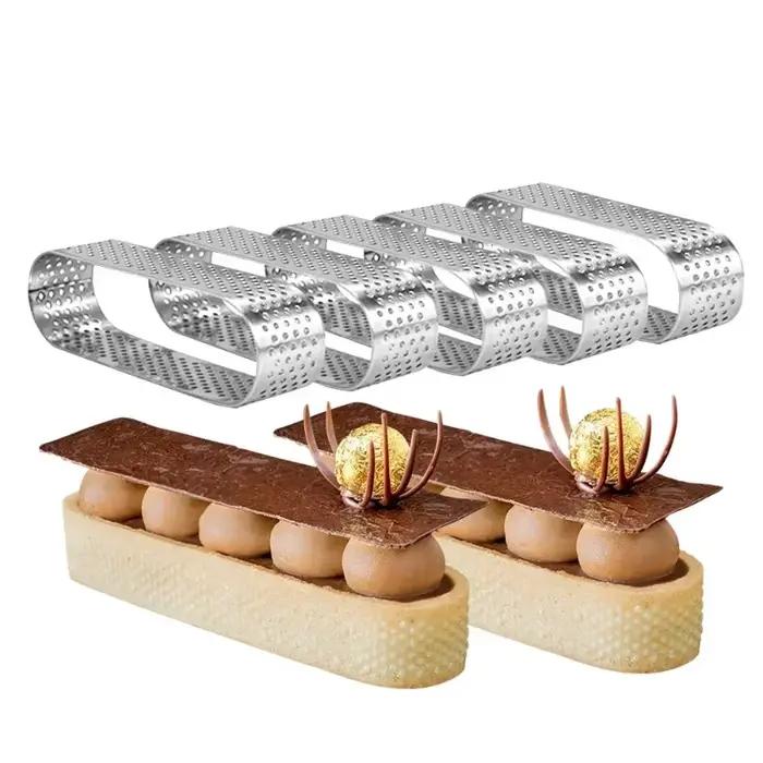 Moule à tarte perforé français, anneau à gâteau en Mousse résistant à la chaleur, cercle pour la cuisine, outils de décoration de pâtisserie