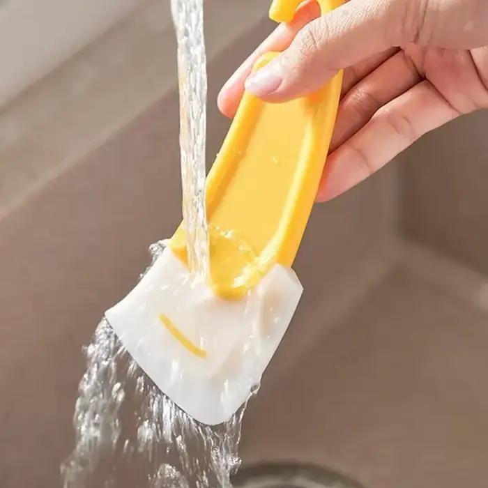 Spatule de nettoyage en silicone, grattoir de cuisine à lame souple, brosse pour nettoyer casseroles, poêles et vaisselle sale, outils de nettoyage, ustensiles de cuisine en silicone