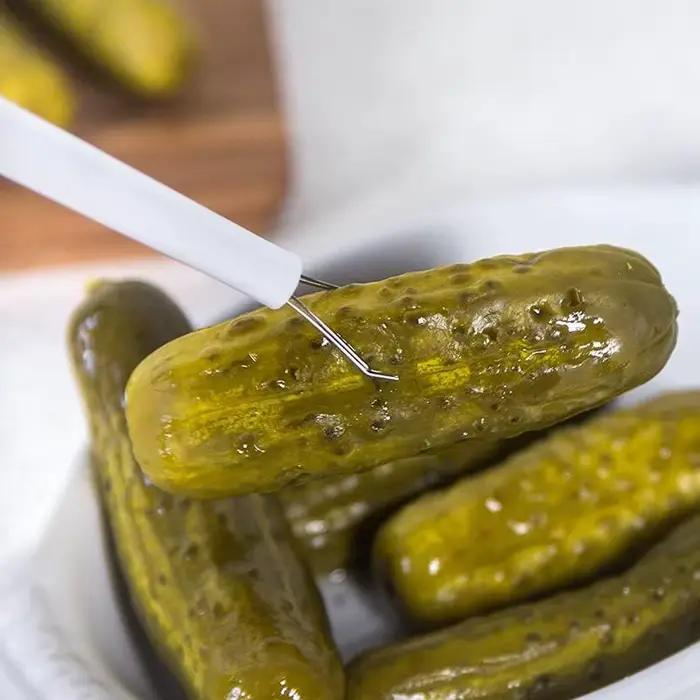 Ramasseur de cornichons multifonction, fourchette à cornichons, outils de préhension des aliments pour pince à cornichons, Olive et poivre, Clips de cuisine propres et faciles à utiliser