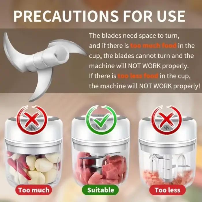 Mini Hachoir à Ail Électrique Rechargeable Portable 250 ML Occasions Spéciales Cuisine Gadget Pratique Elégant Pour Femmes Hommes