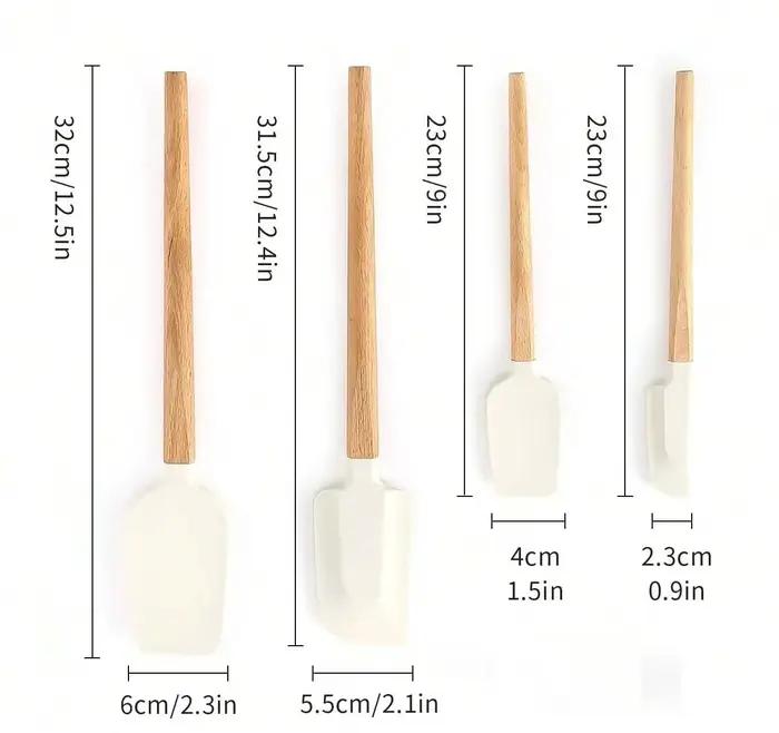 Grattoir à beurre de cuisine, outils de cuisson, spatule mélangeur pour pâtisserie et accessoires de pâtisserie, chocolat blanc, manche en bois, ustensiles à gâteaux