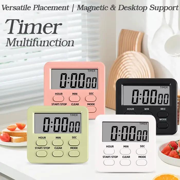 Minuteur de cuisine numérique magnétique avec écran LCD