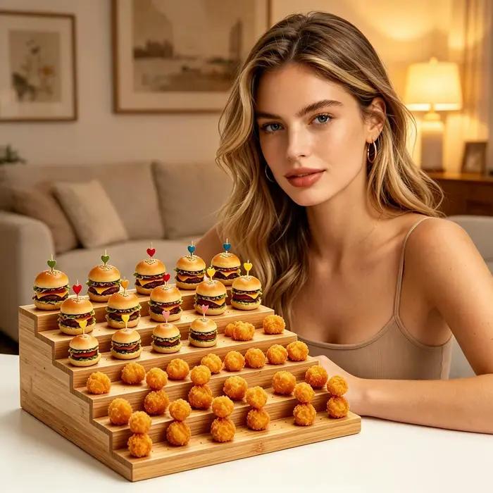 Présentoir à brochettes alimentaires à 6 niveaux pour fêtes