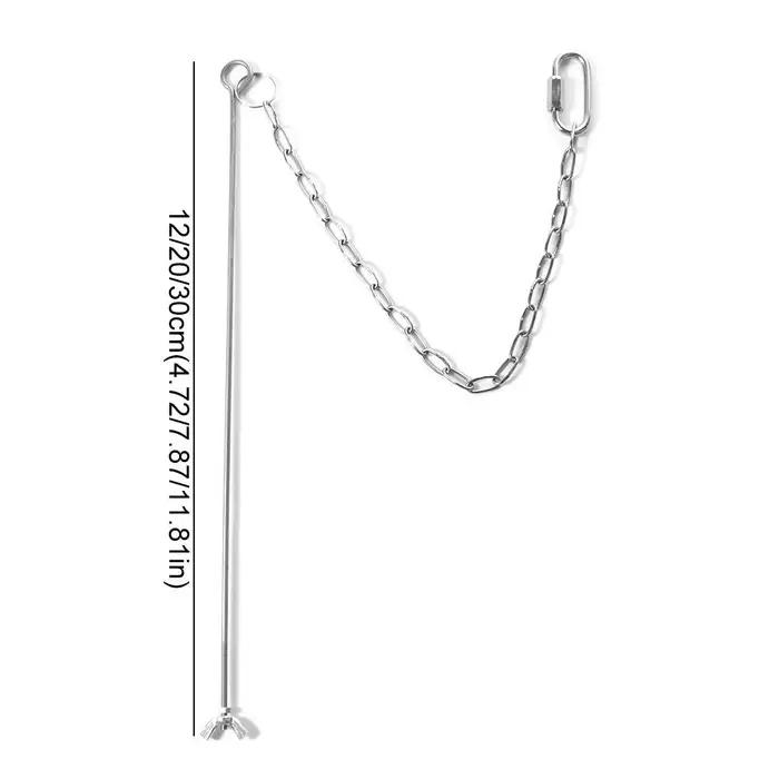 Brochette de légumes de poulet en acier inoxydable, longueur réglable, antirouille, mangeoire suspendue, créative, facile à installer