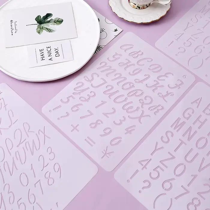 Modèles de décoration de gâteau réutilisables FAIS DU alphabet lettres chiffres symboles pour pâte à sucre pâte à décor pâtisserie événements spéciaux occasions cadeau