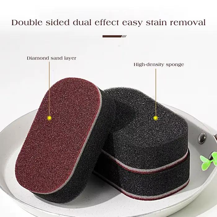 Gomme d'essuie-glace en caoutchouc pour nettoyage de vaisselle et pots casseroles en éponge pour détartrage et dissolvant de rouille occassions cuisine