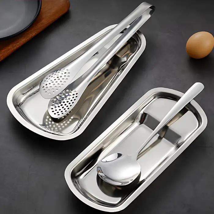 Support de plateau de buffet en acier inoxydable de style coréen, support pour pince à aliments, pince à pain, plateau en forme d'éventail, support pour cuillères, support pour couverts, plateau à vai