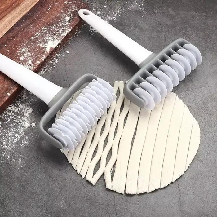 Roue de coupe à Pizza multi-motifs et rouleau de pâte à pâtisserie