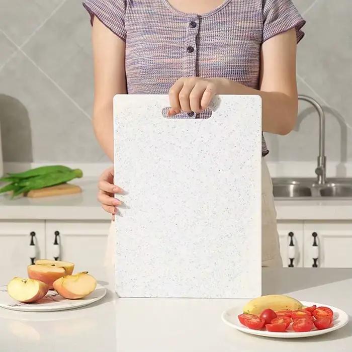Planche à Découper Texture Marbre PP Antibactérienne et Résistante au Mildiou