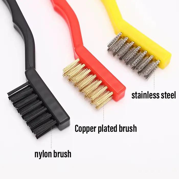 Brosses de nettoyage pour cuisinière à gaz en plastique avec tête de brosse en laiton acier inoxydable et nylon pour nettoyage facile et durable de la cuisine et des appareils électroménagers